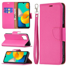 Load image into Gallery viewer, Litchi Texture Pure Color Horizontal Flip Leather Case with Holder &amp; Card Slots &amp; Wallet &amp; Lanyard, For Samsung Galaxy M32