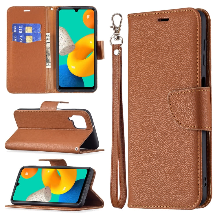 Litchi Texture Pure Color Horizontal Flip Leather Case with Holder & Card Slots & Wallet & Lanyard, For Samsung Galaxy M32