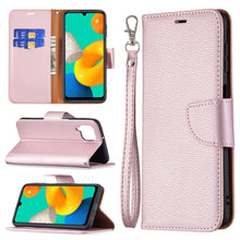 Load image into Gallery viewer, Litchi Texture Pure Color Horizontal Flip Leather Case with Holder &amp; Card Slots &amp; Wallet &amp; Lanyard, For Samsung Galaxy M32