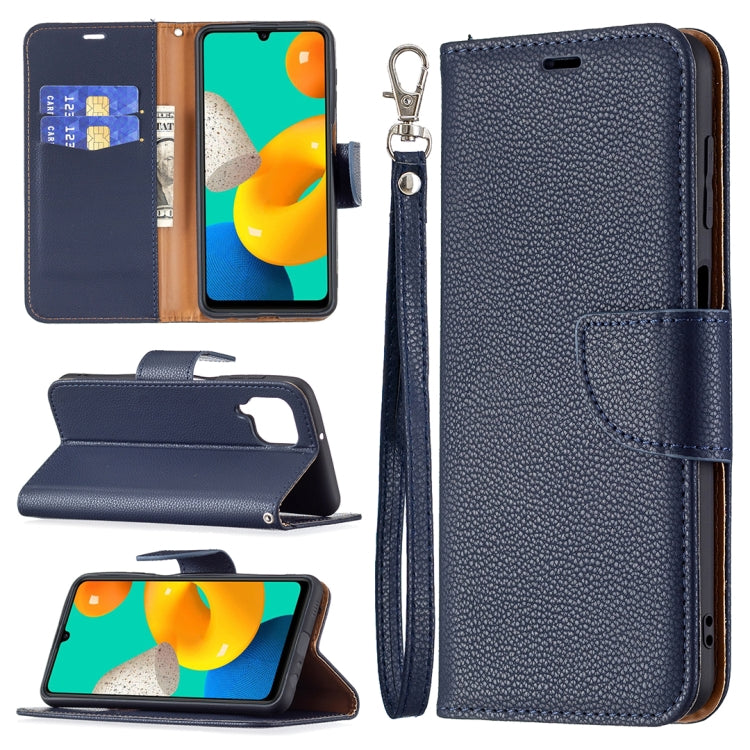 Litchi Texture Pure Color Horizontal Flip Leather Case with Holder & Card Slots & Wallet & Lanyard, For Samsung Galaxy M32