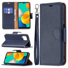 Load image into Gallery viewer, Litchi Texture Pure Color Horizontal Flip Leather Case with Holder &amp; Card Slots &amp; Wallet &amp; Lanyard, For Samsung Galaxy M32