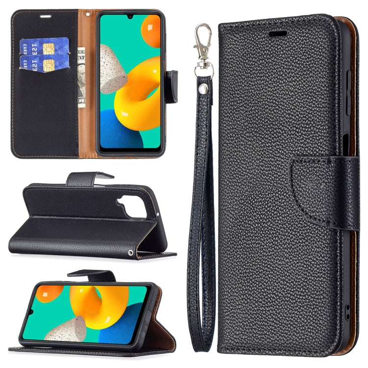 Litchi Texture Pure Color Horizontal Flip Leather Case with Holder & Card Slots & Wallet & Lanyard, For Samsung Galaxy M32