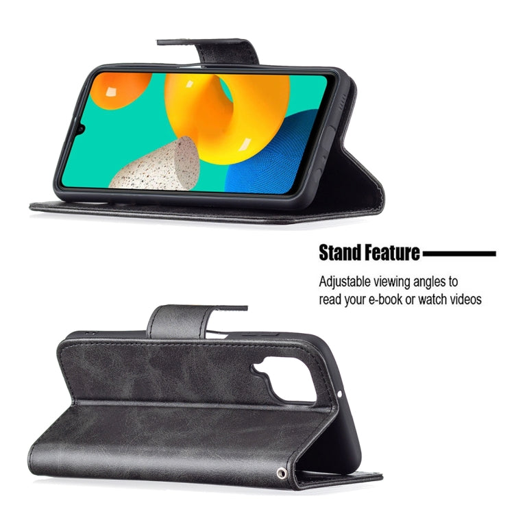 Retro Lambskin Texture Pure Color Horizontal Flip PU Leather Case with Holder & Card Slots & Wallet & Lanyard, For Samsung Galaxy M32