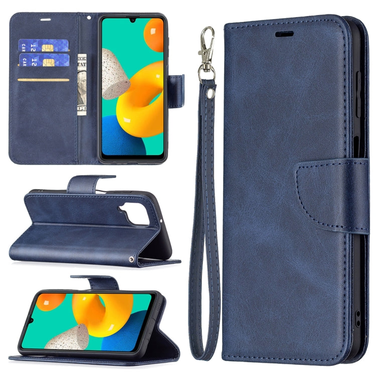 Retro Lambskin Texture Pure Color Horizontal Flip PU Leather Case with Holder & Card Slots & Wallet & Lanyard, For Samsung Galaxy M32