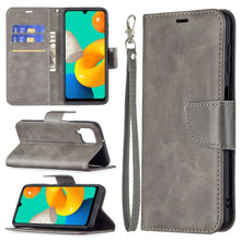 Load image into Gallery viewer, Retro Lambskin Texture Pure Color Horizontal Flip PU Leather Case with Holder &amp; Card Slots &amp; Wallet &amp; Lanyard, For Samsung Galaxy M32