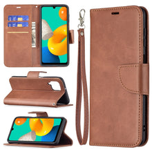 Load image into Gallery viewer, Retro Lambskin Texture Pure Color Horizontal Flip PU Leather Case with Holder &amp; Card Slots &amp; Wallet &amp; Lanyard, For Samsung Galaxy M32