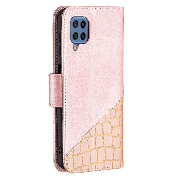 Matching Color Crocodile Texture Horizontal Flip PU Leather Case with Wallet & Holder & Card Slots, For Samsung Galaxy M32