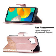 Load image into Gallery viewer, Matching Color Crocodile Texture Horizontal Flip PU Leather Case with Wallet &amp; Holder &amp; Card Slots, For Samsung Galaxy M32