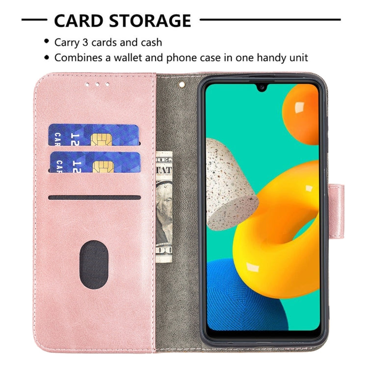 Matching Color Crocodile Texture Horizontal Flip PU Leather Case with Wallet & Holder & Card Slots, For Samsung Galaxy M32