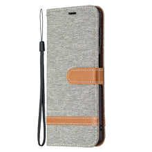 Load image into Gallery viewer, Color Matching Denim Texture Horizontal Flip Leather Case with Holder &amp; Card Slots &amp; Wallet &amp; Lanyard, For Samsung Galaxy M32