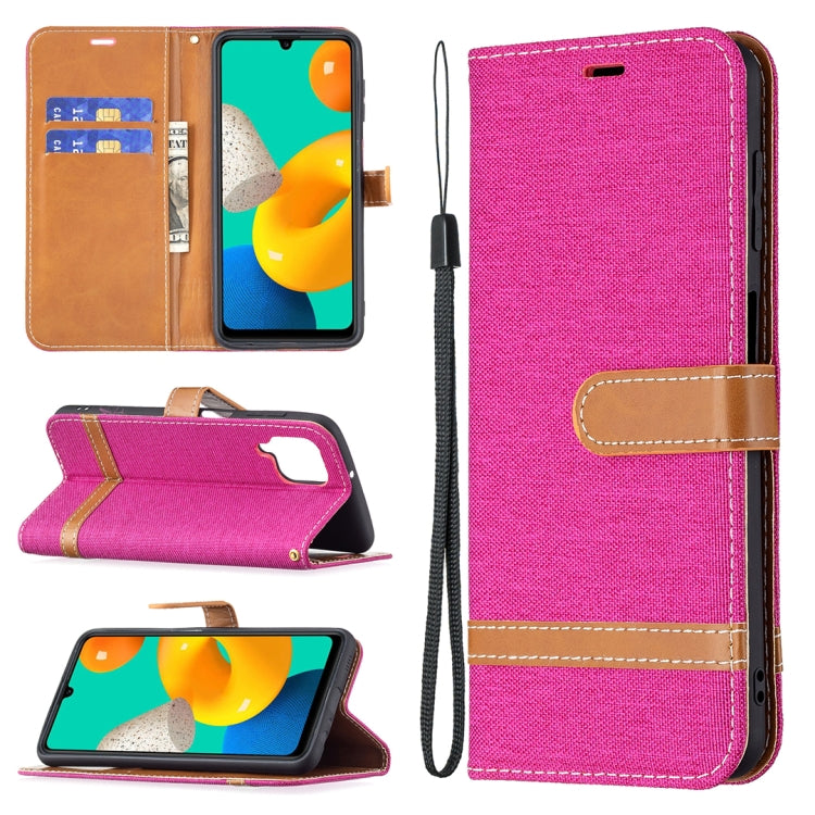Color Matching Denim Texture Horizontal Flip Leather Case with Holder & Card Slots & Wallet & Lanyard, For Samsung Galaxy M32