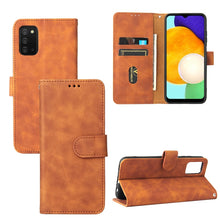 Load image into Gallery viewer, Solid Color Skin Feel Magnetic Buckle Horizontal Flip Calf Texture PU Leather Case with Holder &amp; Card Slots &amp; Wallet, For Samsung Galaxy A03s