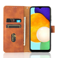 Load image into Gallery viewer, Solid Color Skin Feel Magnetic Buckle Horizontal Flip Calf Texture PU Leather Case with Holder &amp; Card Slots &amp; Wallet, For Samsung Galaxy A03s