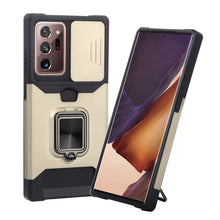 Load image into Gallery viewer, Sliding Camera Cover Design PC + TPU Shockproof Case with Ring Holder &amp; Card Slot, For Google Pixel 5a 5G, For Samsung Galaxy A03s 166.6mm, For Samsung Galaxy A42 5G, For Samsung Galaxy A72 5G, For Samsung Galaxy Note20 Ultra, For Samsung Galaxy S21 5G...