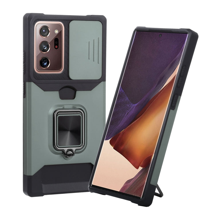 Sliding Camera Cover Design PC + TPU Shockproof Case with Ring Holder & Card Slot, For Google Pixel 5a 5G, For Samsung Galaxy A42 5G, For Samsung Galaxy A72 5G, For Samsung Galaxy Note20 Ultra, For Samsung Galaxy S21 5G, For Samsung Galaxy S21+ 5G     ...