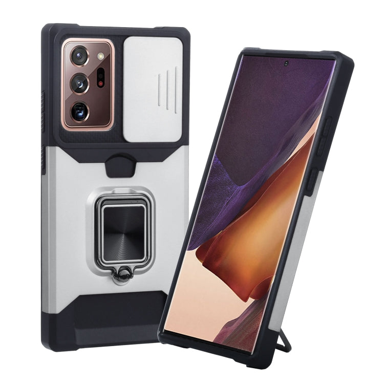 Sliding Camera Cover Design PC + TPU Shockproof Case with Ring Holder & Card Slot, For Google Pixel 5a 5G, For Samsung Galaxy A42 5G, For Samsung Galaxy A72 5G, For Samsung Galaxy Note20 Ultra, For Samsung Galaxy S21 5G, For Samsung Galaxy S21+ 5G     ...