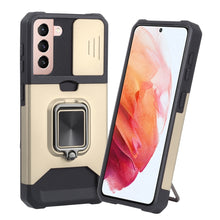 Load image into Gallery viewer, Sliding Camera Cover Design PC + TPU Shockproof Case with Ring Holder &amp; Card Slot, For Google Pixel 5a 5G, For Samsung Galaxy A03s 166.6mm, For Samsung Galaxy A42 5G, For Samsung Galaxy A72 5G, For Samsung Galaxy Note20 Ultra, For Samsung Galaxy S21 5G...