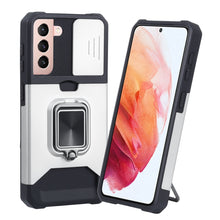 Load image into Gallery viewer, Sliding Camera Cover Design PC + TPU Shockproof Case with Ring Holder &amp; Card Slot, For Google Pixel 5a 5G, For Samsung Galaxy A03s 166.6mm, For Samsung Galaxy A42 5G, For Samsung Galaxy A72 5G, For Samsung Galaxy Note20 Ultra, For Samsung Galaxy S21 5G...