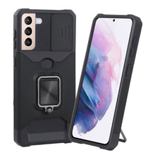 Load image into Gallery viewer, Sliding Camera Cover Design PC + TPU Shockproof Case with Ring Holder &amp; Card Slot, For Google Pixel 5a 5G, For Samsung Galaxy A03s 166.6mm, For Samsung Galaxy A42 5G, For Samsung Galaxy A72 5G, For Samsung Galaxy Note20 Ultra, For Samsung Galaxy S21 5G...