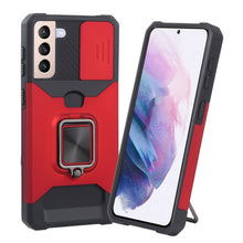 Load image into Gallery viewer, Sliding Camera Cover Design PC + TPU Shockproof Case with Ring Holder &amp; Card Slot, For Google Pixel 5a 5G, For Samsung Galaxy A03s 166.6mm, For Samsung Galaxy A42 5G, For Samsung Galaxy A72 5G, For Samsung Galaxy Note20 Ultra, For Samsung Galaxy S21 5G...