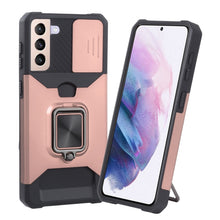 Load image into Gallery viewer, Sliding Camera Cover Design PC + TPU Shockproof Case with Ring Holder &amp; Card Slot, For Google Pixel 5a 5G, For Samsung Galaxy A03s 166.6mm, For Samsung Galaxy A42 5G, For Samsung Galaxy A72 5G, For Samsung Galaxy Note20 Ultra, For Samsung Galaxy S21 5G...
