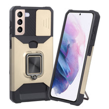 Load image into Gallery viewer, Sliding Camera Cover Design PC + TPU Shockproof Case with Ring Holder &amp; Card Slot, For Google Pixel 5a 5G, For Samsung Galaxy A03s 166.6mm, For Samsung Galaxy A42 5G, For Samsung Galaxy A72 5G, For Samsung Galaxy Note20 Ultra, For Samsung Galaxy S21 5G...