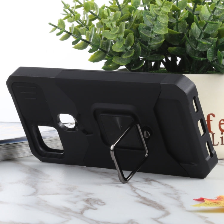 Sliding Camera Cover Design PC + TPU Shockproof Case with Ring Holder & Card Slot, For Google Pixel 5a 5G, For Samsung Galaxy A42 5G, For Samsung Galaxy A72 5G, For Samsung Galaxy Note20 Ultra, For Samsung Galaxy S21 5G, For Samsung Galaxy S21+ 5G     ...