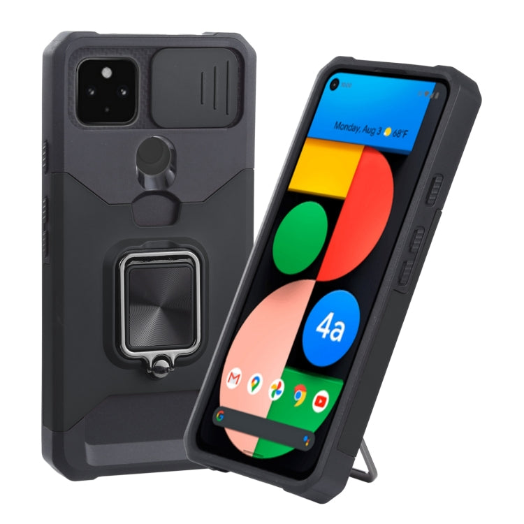Sliding Camera Cover Design PC + TPU Shockproof Case with Ring Holder & Card Slot, For Google Pixel 5a 5G, For Samsung Galaxy A42 5G, For Samsung Galaxy A72 5G, For Samsung Galaxy Note20 Ultra, For Samsung Galaxy S21 5G, For Samsung Galaxy S21+ 5G     ...