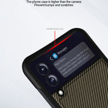 Load image into Gallery viewer, Solid Color Carbon Fiber Texture PU Shockproof Protective Case, For Samsung Galaxy Z Flip3 5G