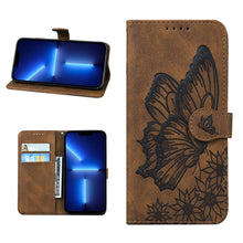 Load image into Gallery viewer, Retro Skin Feel Butterflies Embossing Horizontal Flip Leather Case with Holder &amp; Card Slots &amp; Wallet, For iPhone 13 mini, For iPhone 13, For iPhone 13 Pro, For iPhone 13 Pro Max