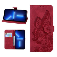 Load image into Gallery viewer, Retro Skin Feel Butterflies Embossing Horizontal Flip Leather Case with Holder &amp; Card Slots &amp; Wallet, For iPhone 13 mini, For iPhone 13, For iPhone 13 Pro, For iPhone 13 Pro Max
