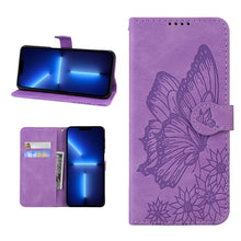 Load image into Gallery viewer, Retro Skin Feel Butterflies Embossing Horizontal Flip Leather Case with Holder &amp; Card Slots &amp; Wallet, For iPhone 13 mini, For iPhone 13, For iPhone 13 Pro, For iPhone 13 Pro Max