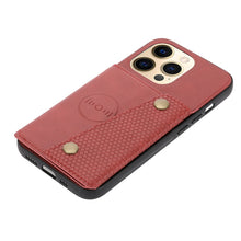 Load image into Gallery viewer, Double Buckle PU + TPU Shockproof Magnetic Protective Case with Card Slot &amp; Holder, For iPhone 13 mini, For iPhone 13, For iPhone 13 Pro, For iPhone 13 Pro Max