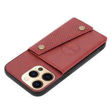 Load image into Gallery viewer, Double Buckle PU + TPU Shockproof Magnetic Protective Case with Card Slot &amp; Holder, For iPhone 13 mini, For iPhone 13, For iPhone 13 Pro, For iPhone 13 Pro Max
