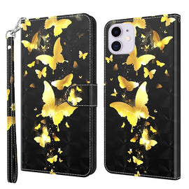3D Painting Pattern Horizontal Flip TPU + PU Leather Case with Holder & Card Slots & Wallet, For iPhone 13 mini, For iPhone 13, For iPhone 13 Pro, For iPhone 13 Pro Max