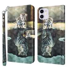 Load image into Gallery viewer, 3D Painting Pattern Horizontal Flip TPU + PU Leather Case with Holder &amp; Card Slots &amp; Wallet, For iPhone 13 mini, For iPhone 13, For iPhone 13 Pro, For iPhone 13 Pro Max