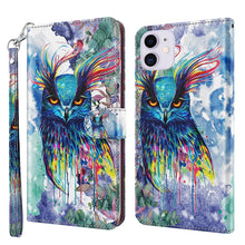 Load image into Gallery viewer, 3D Painting Pattern Horizontal Flip TPU + PU Leather Case with Holder &amp; Card Slots &amp; Wallet, For iPhone 13 mini, For iPhone 13, For iPhone 13 Pro, For iPhone 13 Pro Max