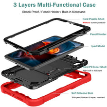 Load image into Gallery viewer, Silicone + PC Shockproof Protective Case with Holder, For iPad mini 2024 / mini 6