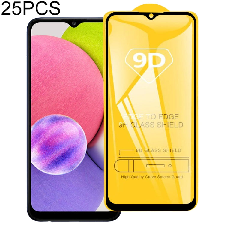 25 PCS 9D Full Glue Full Screen Tempered Glass Film, For Huawei nova 8i, For Huawei Maimang 10 SE, For Honor X20, For Xiaomi Redmi 10 (25 PCS), For Samsung Galaxy A03s (25 PCS)