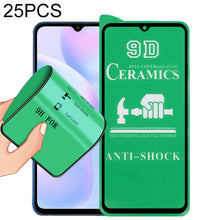 Load image into Gallery viewer, 25 PCS 9D Full Screen Full Glue Ceramic Film, For Xiaomi Redmi 8 (25 PCS), For Xiaomi Redmi 9A / 9A Sport / 9C / 9C NFC / Poco C31 / 9 Acitv (25 PCS), For Samsung Galaxy A52s 5G (25 PCS), For Xiaomi Redmi 10 (25 PCS)                                    ...