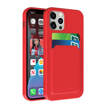 Load image into Gallery viewer, TPU + Flannel Lining Shockproof Case with Card Slots, For iPhone 13 mini, For iPhone 13, For iPhone 13 Pro