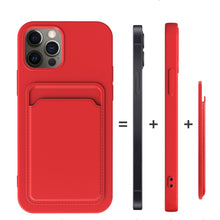Load image into Gallery viewer, TPU + Flannel Lining Shockproof Case with Card Slots, For iPhone 13 mini, For iPhone 13, For iPhone 13 Pro