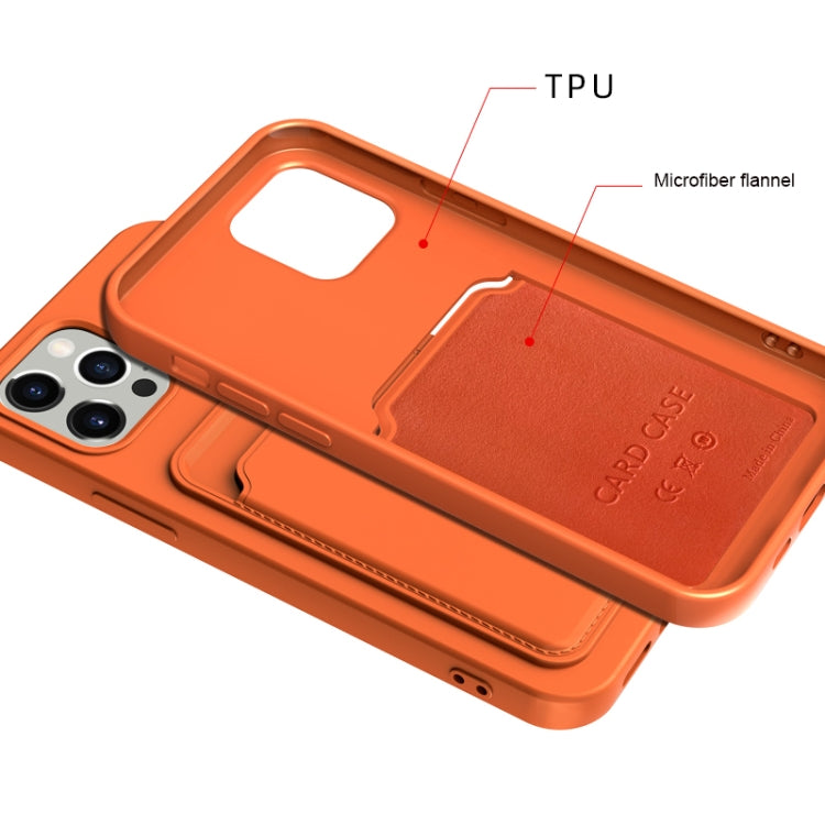 TPU + Flannel Lining Shockproof Case with Card Slots, For iPhone 13 mini, For iPhone 13, For iPhone 13 Pro