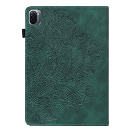 Peacock Embossed Pattern TPU + PU Horizontal Flip Leather Case with Holder & Card Slots & Wallet & Sleep / Wake-up Function, For Xiaomi Pad 5 Pro / Pad 5