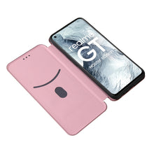 Load image into Gallery viewer, Carbon Fiber Texture Magnetic Horizontal Flip TPU + PC + PU Leather Case with Card Slot, For OPPO Realme GT Master, For OPPO Reno6 Z, For Motorola Edge 20 Lite, For Xiaomi Redmi 10, For Xiaomi Mix 4