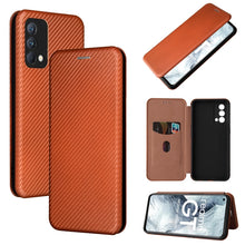 Load image into Gallery viewer, Carbon Fiber Texture Magnetic Horizontal Flip TPU + PC + PU Leather Case with Card Slot, For OPPO Realme GT Master, For OPPO Reno6 Z, For Motorola Edge 20 Lite, For Xiaomi Redmi 10, For Xiaomi Mix 4