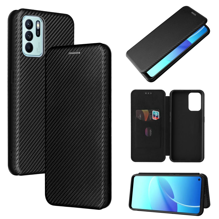 Carbon Fiber Texture Magnetic Horizontal Flip TPU + PC + PU Leather Case with Card Slot, For OPPO Realme GT Master, For OPPO Reno6 Z, For Motorola Edge 20 Lite, For Xiaomi Redmi 10, For Xiaomi Mix 4