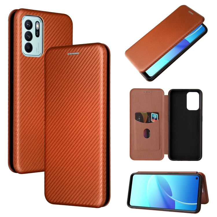 Carbon Fiber Texture Magnetic Horizontal Flip TPU + PC + PU Leather Case with Card Slot, For OPPO Realme GT Master, For OPPO Reno6 Z, For Motorola Edge 20 Lite, For Xiaomi Redmi 10, For Xiaomi Mix 4