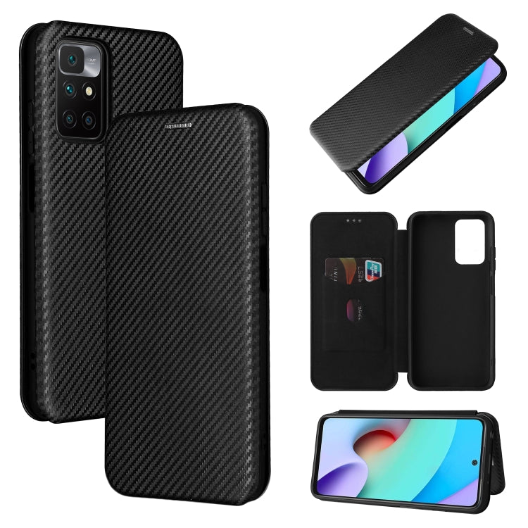 Carbon Fiber Texture Magnetic Horizontal Flip TPU + PC + PU Leather Case with Card Slot, For OPPO Realme GT Master, For OPPO Reno6 Z, For Motorola Edge 20 Lite, For Xiaomi Redmi 10, For Xiaomi Mix 4