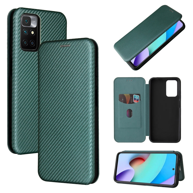 Carbon Fiber Texture Magnetic Horizontal Flip TPU + PC + PU Leather Case with Card Slot, For OPPO Realme GT Master, For OPPO Reno6 Z, For Motorola Edge 20 Lite, For Xiaomi Redmi 10, For Xiaomi Mix 4